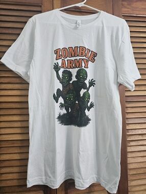 Bella Canvas 'Zombie Army' Graphic Tee Size Large Brand New